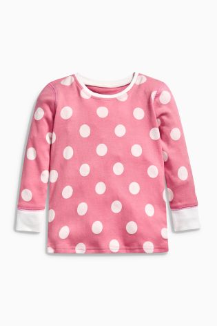 Pink Star Spot Snuggle Pyjamas Three Pack (9mths-8yrs)